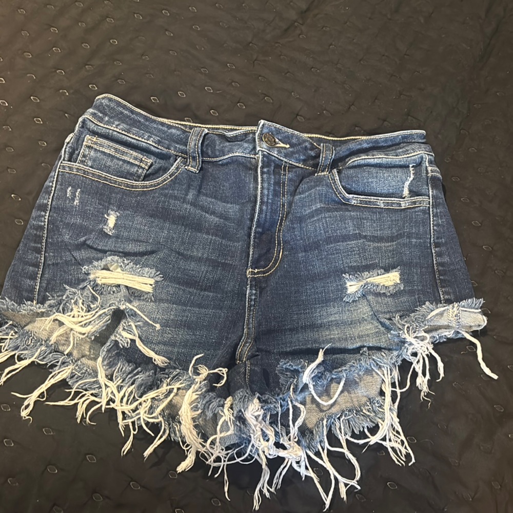 Cello Distressed Blue Jean Shorts